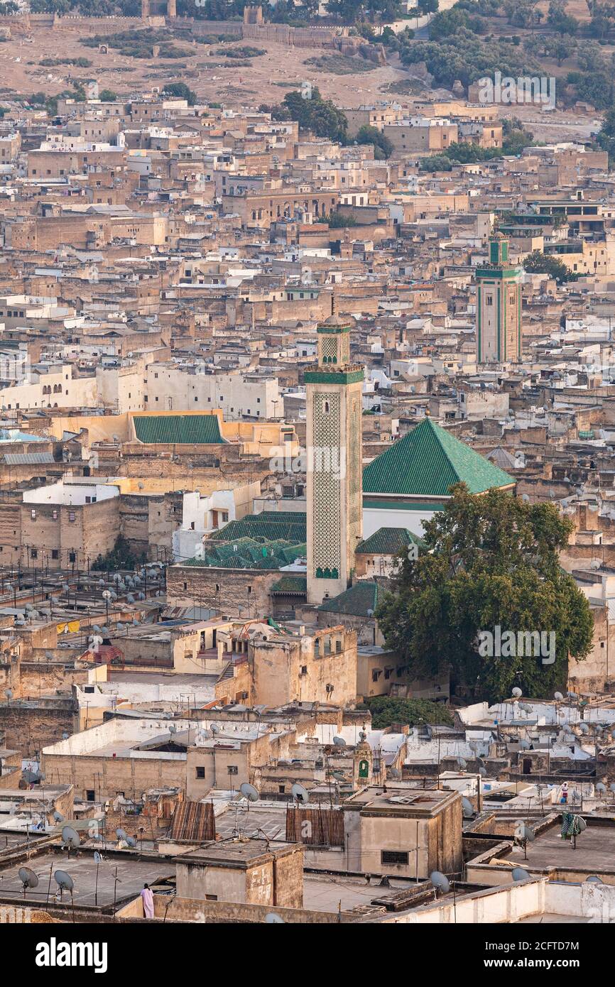 View over the city of Fez, Morocco Stock Photo