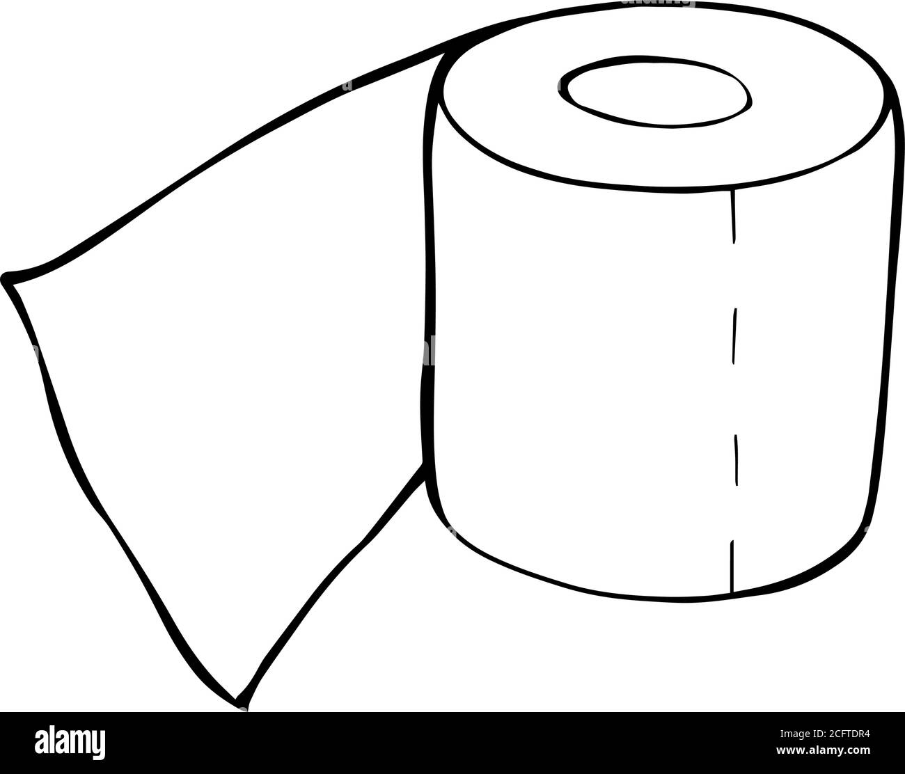 A roll of toilet paper in the Doodle style Stock Vector Image & Art Alamy