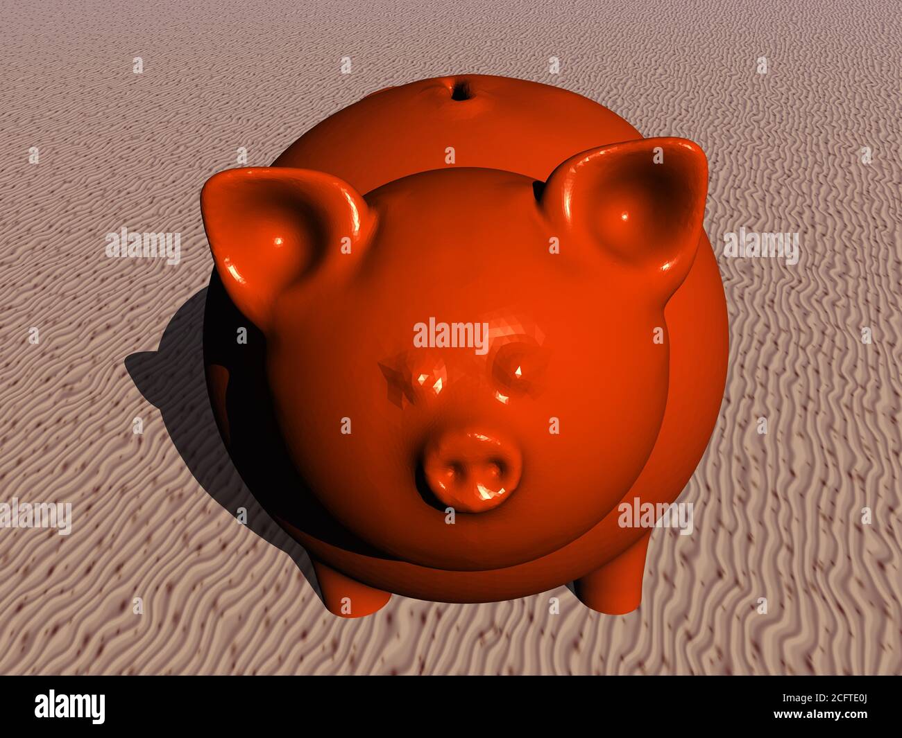 Sparschwein aus Porzellan Stock Photo