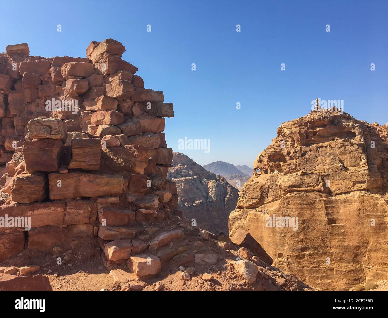 Petra--High Place of Sacrifice-4 Stock Photo