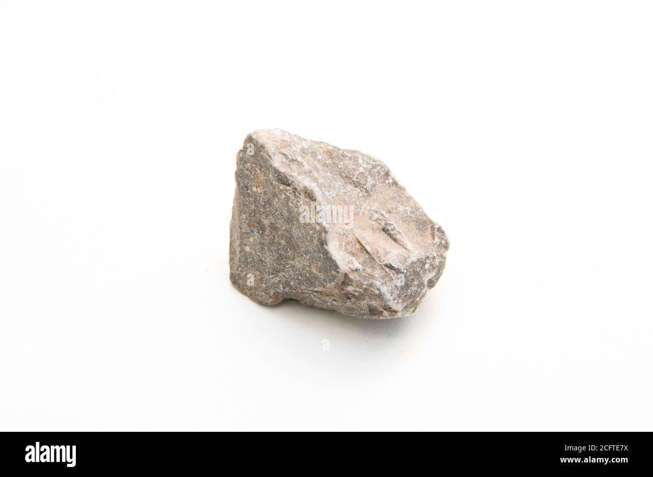 detail of dolomite isolated over white background Stock Photo