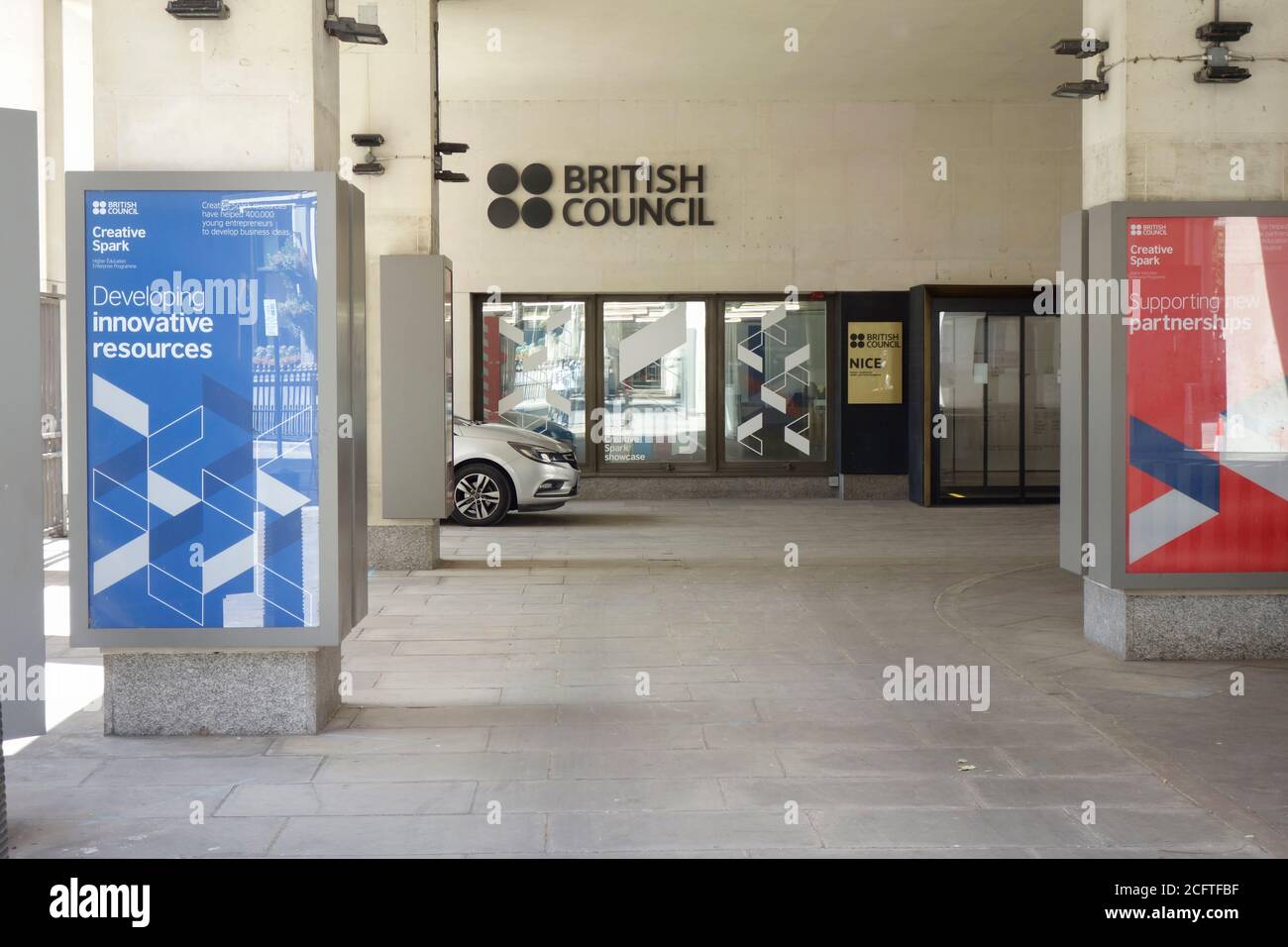 The entrance to The British Council hq building, Spring Gardens, London