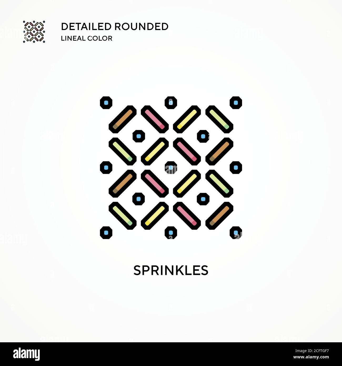 Sprinkles vector icon. Modern vector illustration concepts. Easy to edit and customize Stock