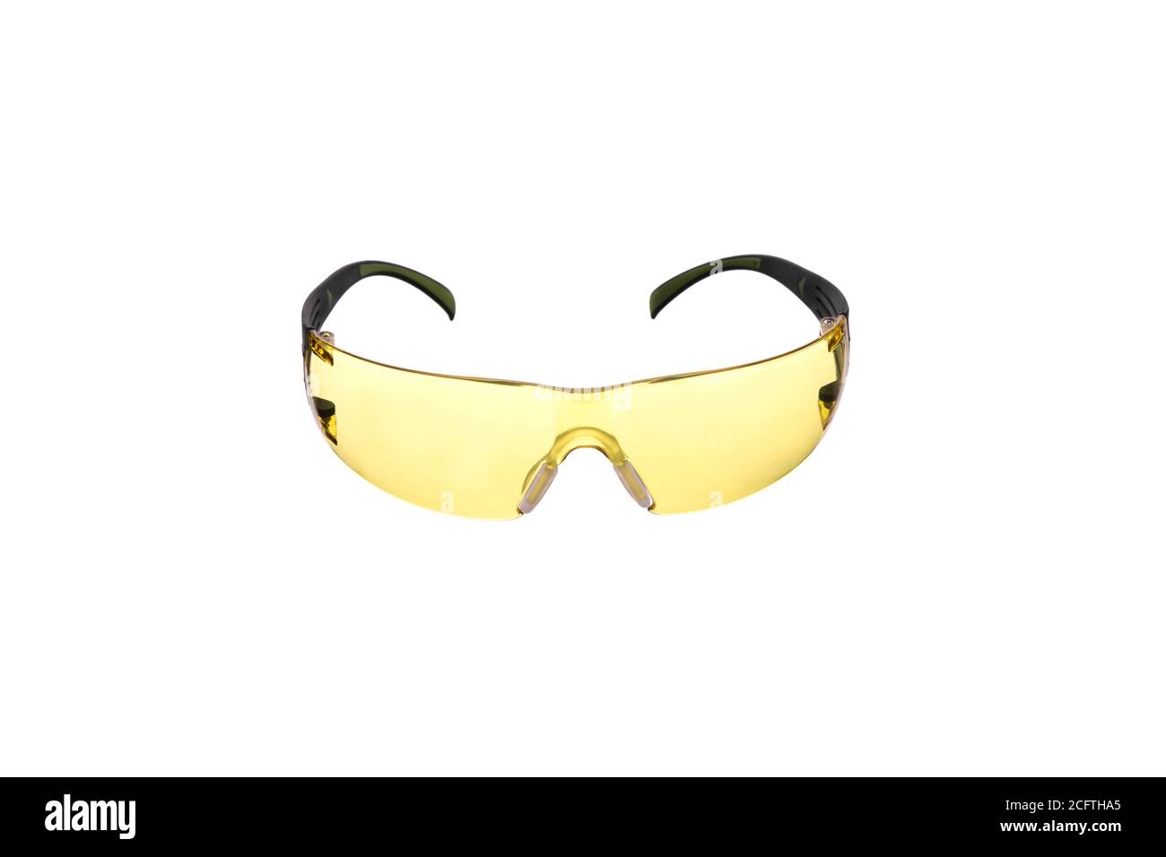 Safety glasses for shooting and work isolated on white background Stock