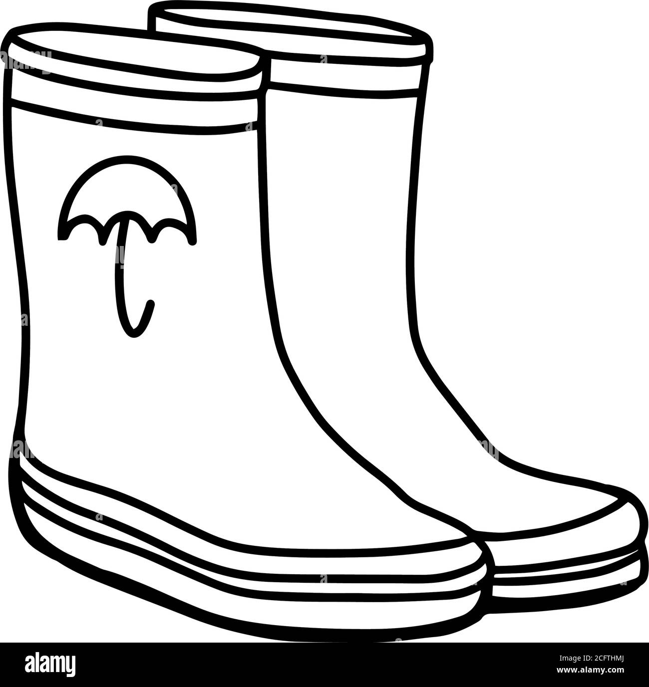 Rubber boots. boots for working in the garden Stock Vector Image & Art