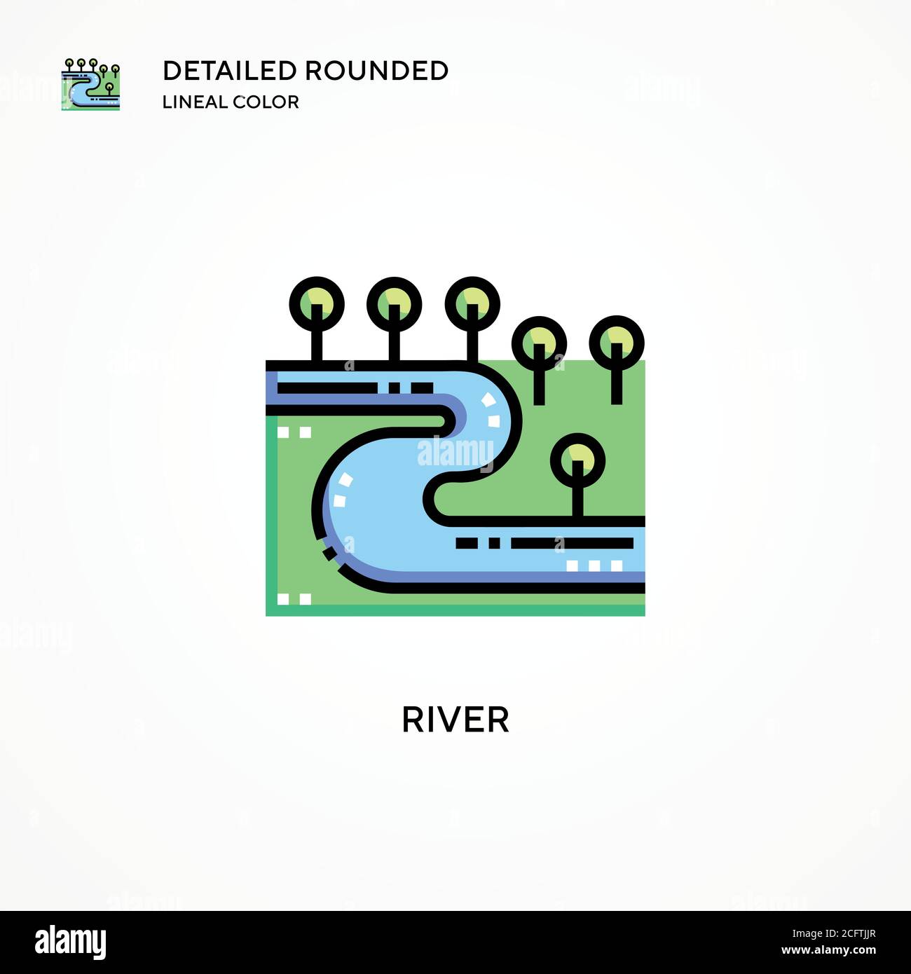 River vector icon. Modern vector illustration concepts. Easy to edit and customize. Stock Vector