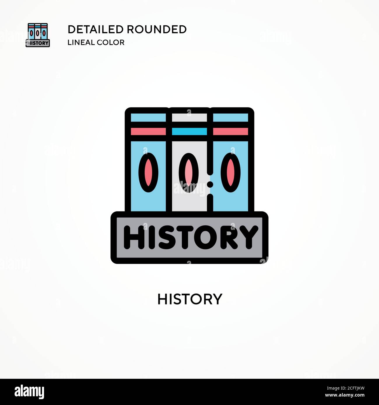 History vector icon. Modern vector illustration concepts. Easy to edit
