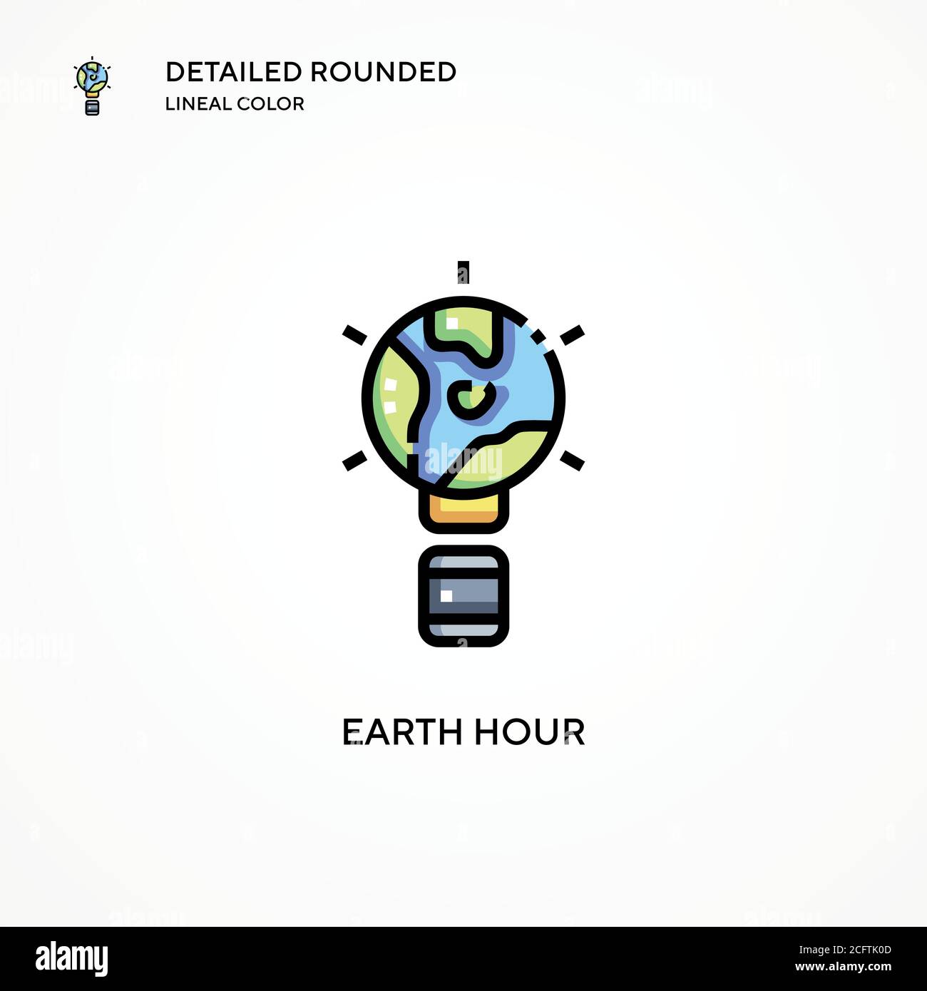 Earth hour vector icon. Modern vector illustration concepts. Easy to ...