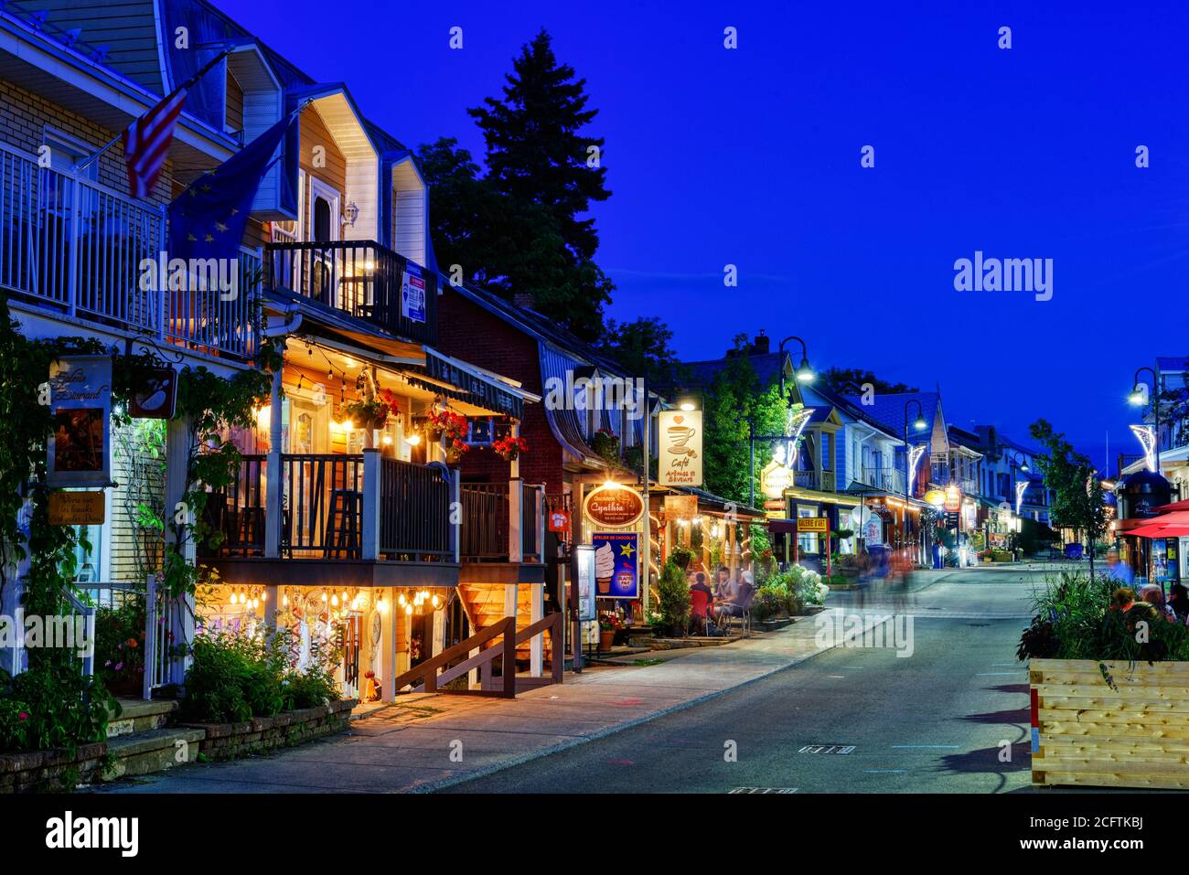 Rue ST Jean Baptiste in BaieStPaul, Charlevoix, Quebec, Canada at
