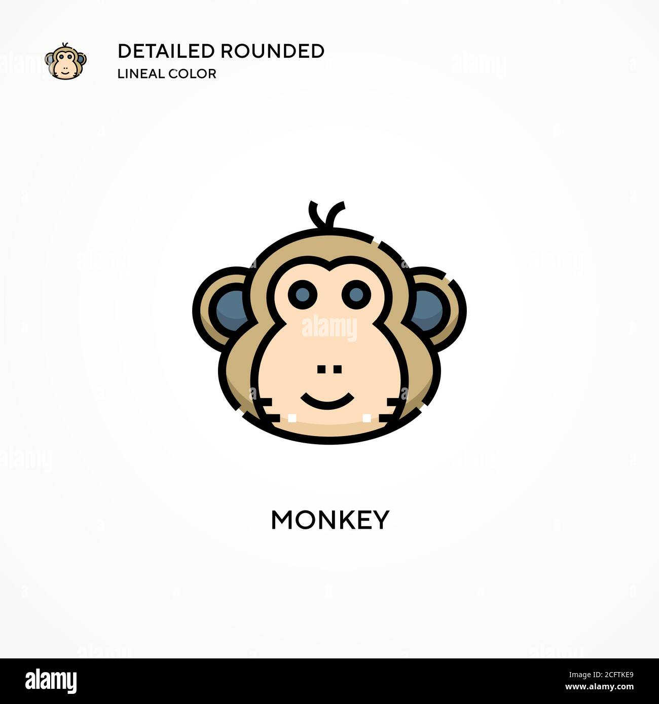 Monkey vector icon. Modern vector illustration concepts. Easy to edit ...