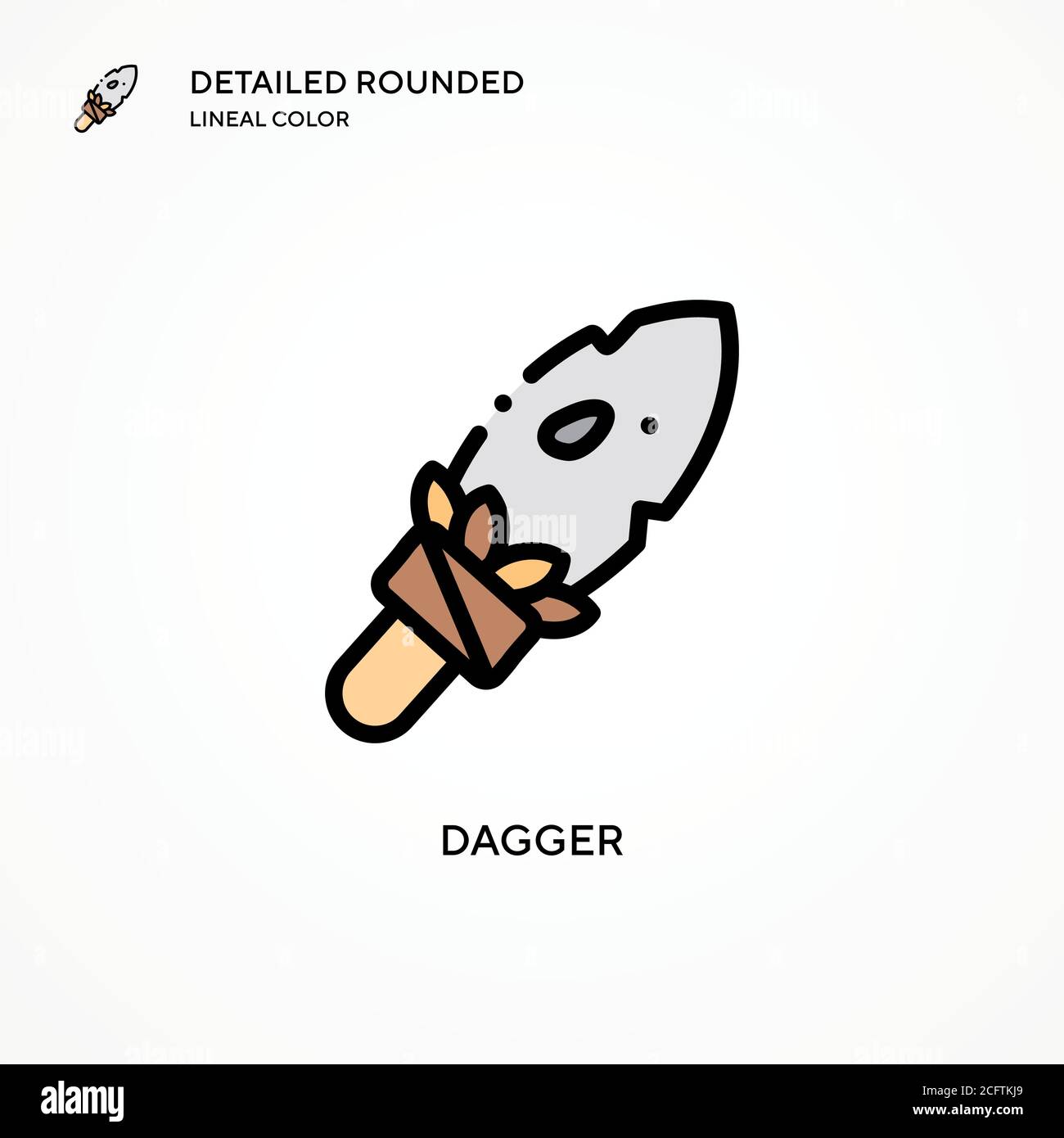 Dagger vector icon. Modern vector illustration concepts. Easy to edit ...
