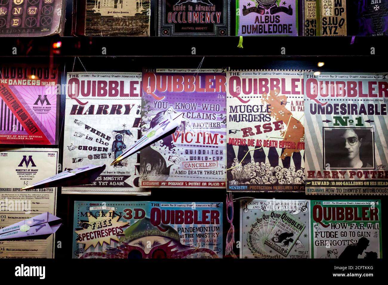 The Quibbler  Wizarding World's Alternative Voice, Harry Potter Tour Stock Photo