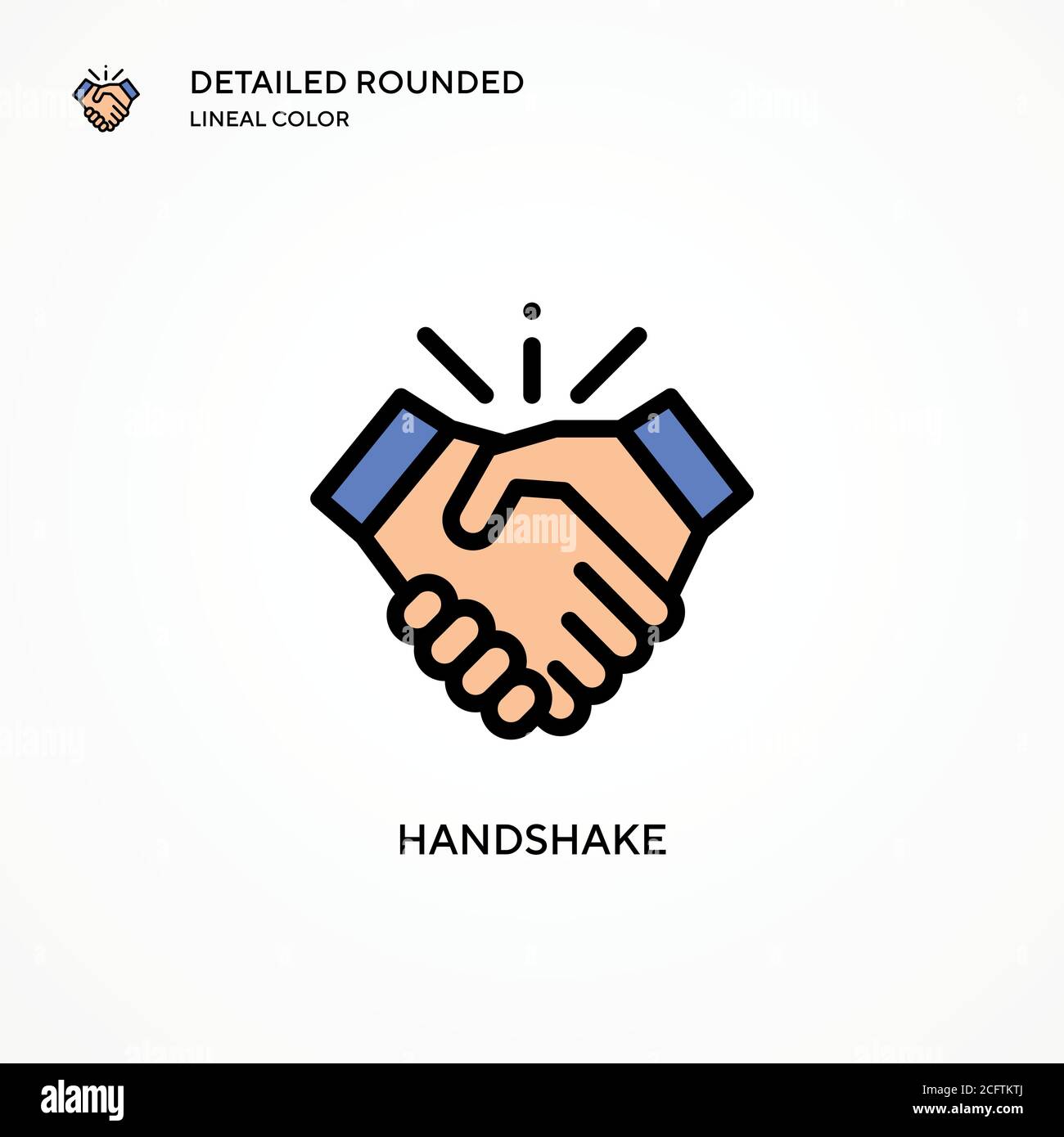 Handshake vector icon. Modern vector illustration concepts. Easy to