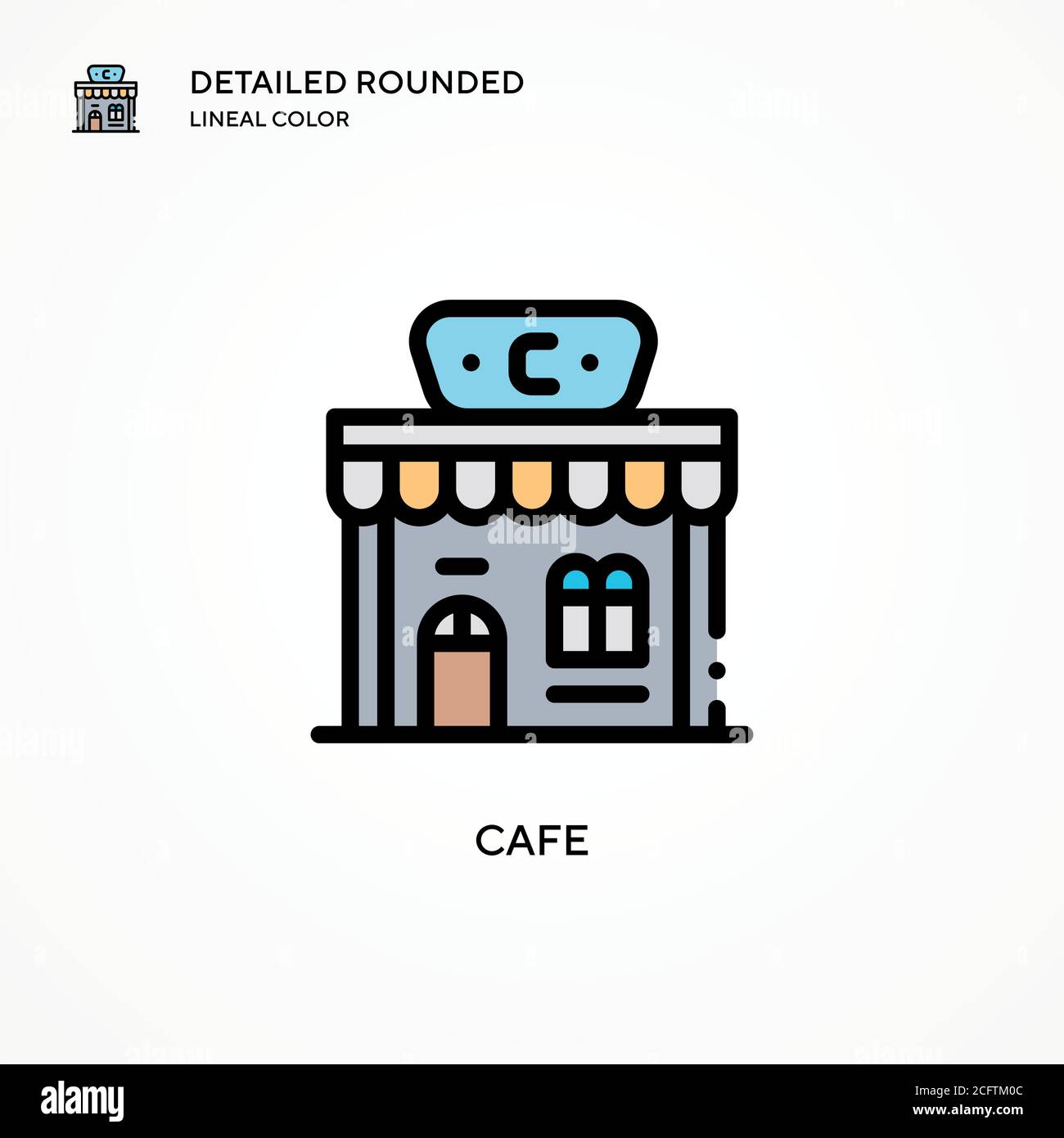 Cafe vector icon. Modern vector illustration concepts. Easy to edit and ...