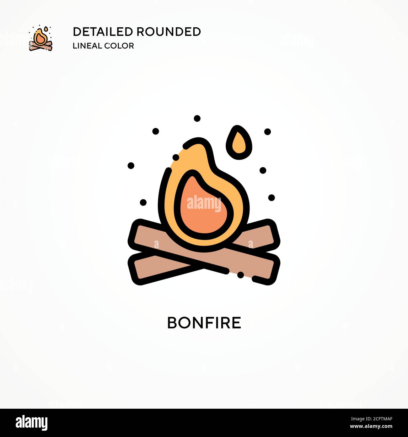 Bonfire vector icon. Modern vector illustration concepts. Easy to edit ...