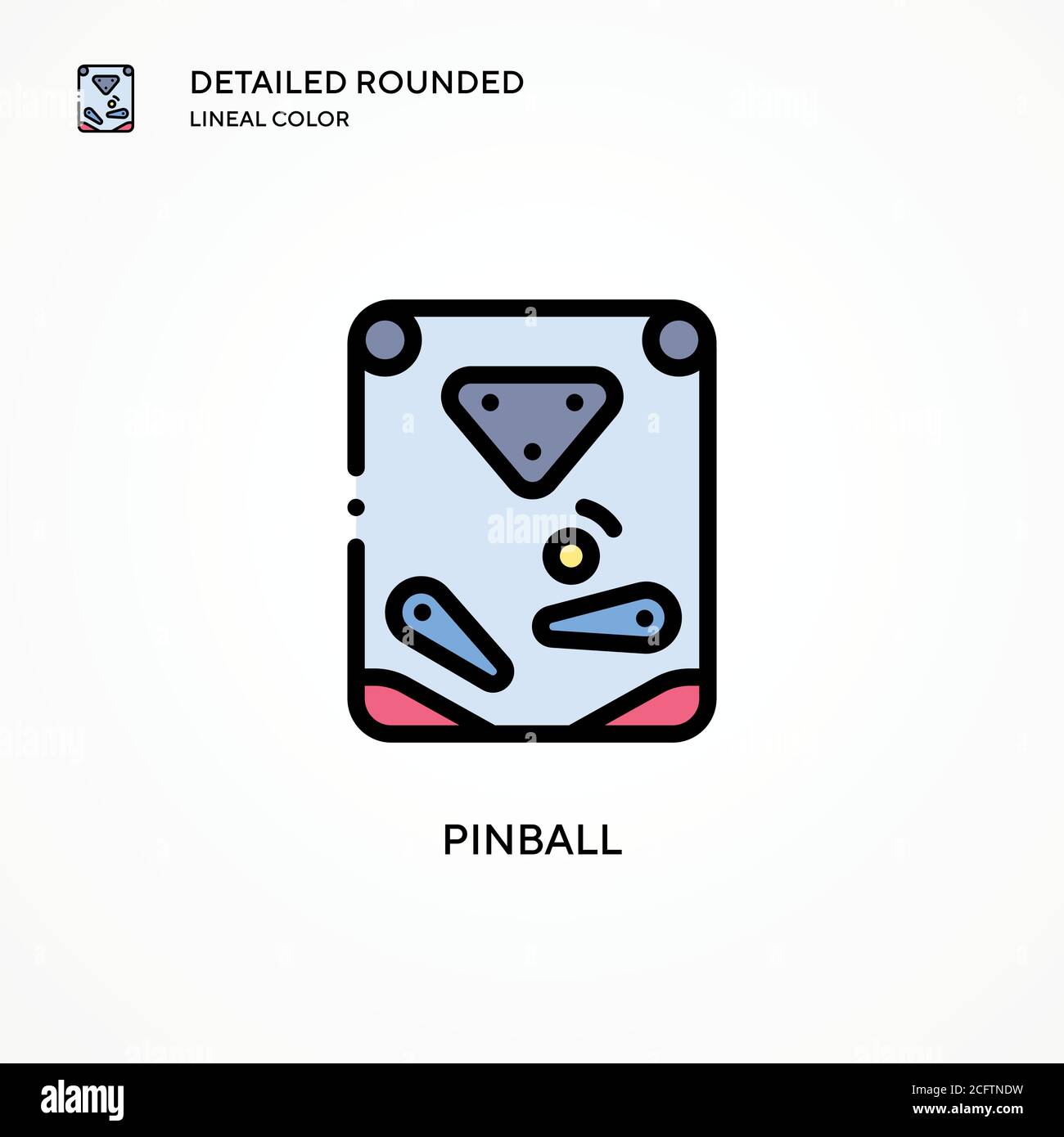 Pinball vector icon. Modern vector illustration concepts. Easy to edit
