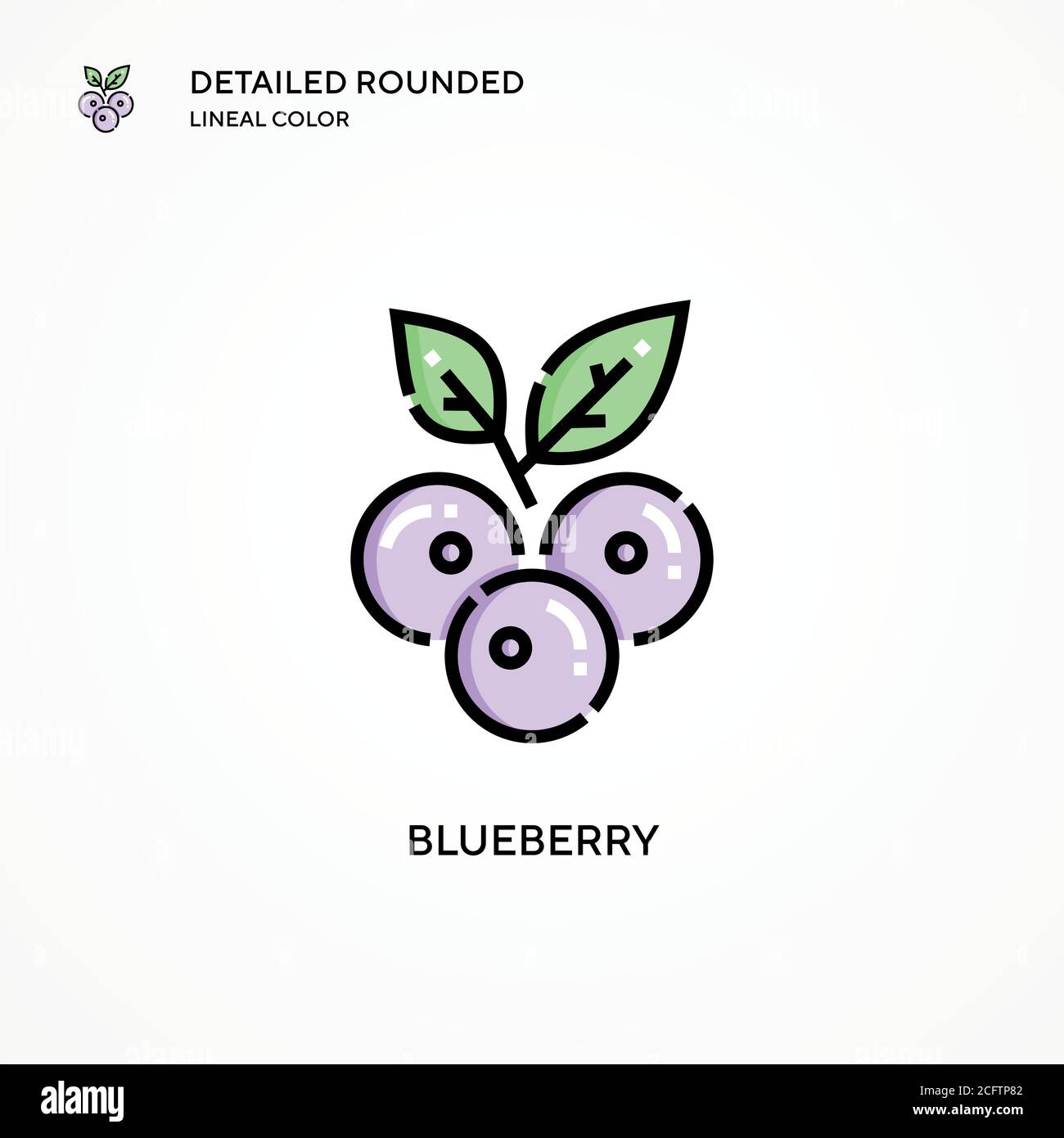 Blueberry vector icon. Modern vector illustration concepts. Easy to ...