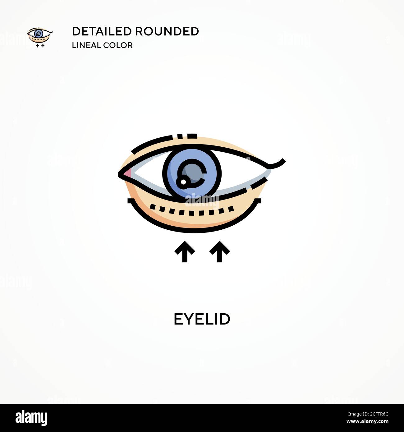 Eyelid vector icon. Modern vector illustration concepts. Easy to edit