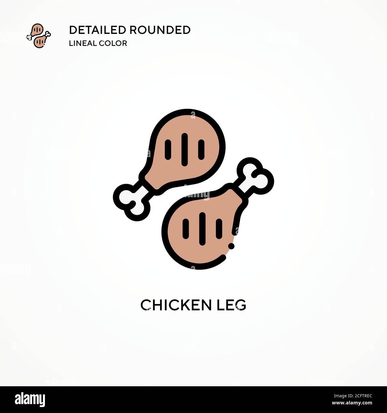 Chicken leg vector icon. Modern vector illustration concepts. Easy to ...