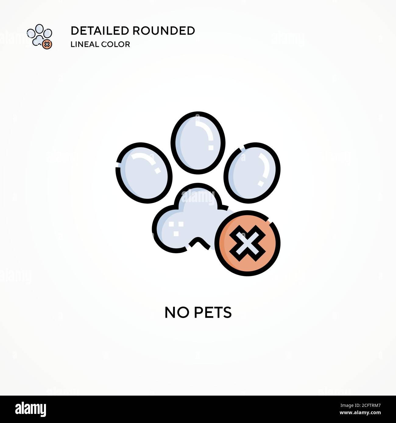 No pets vector icon. Modern vector illustration concepts. Easy to edit