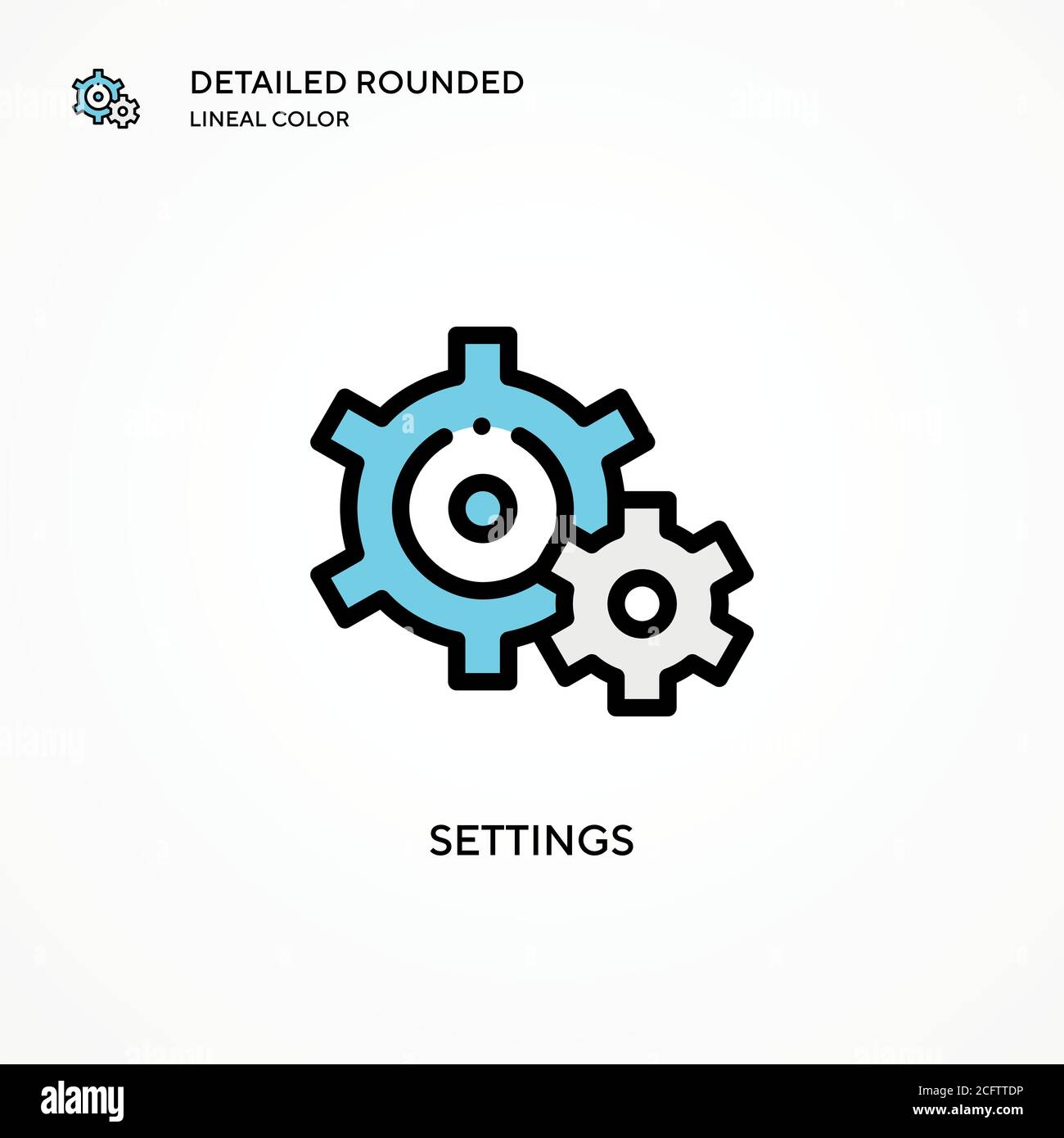 Settings vector icon. Modern vector illustration concepts. Easy to edit ...