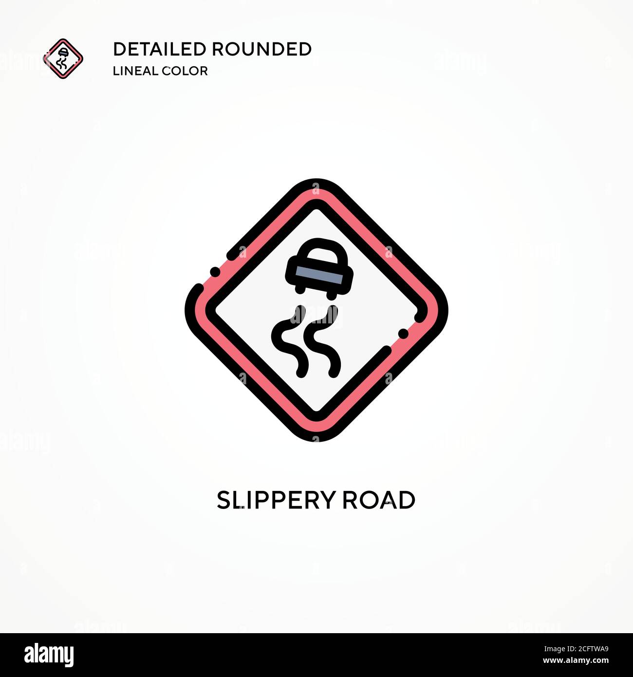 Skid risk road sign Stock Vector Images - Alamy