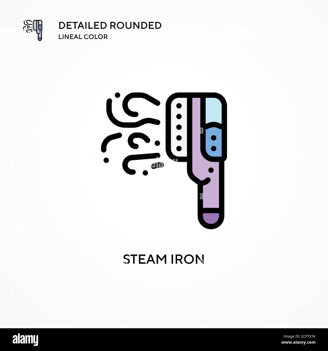 Steam iron vector icon. Modern vector illustration concepts. Easy to