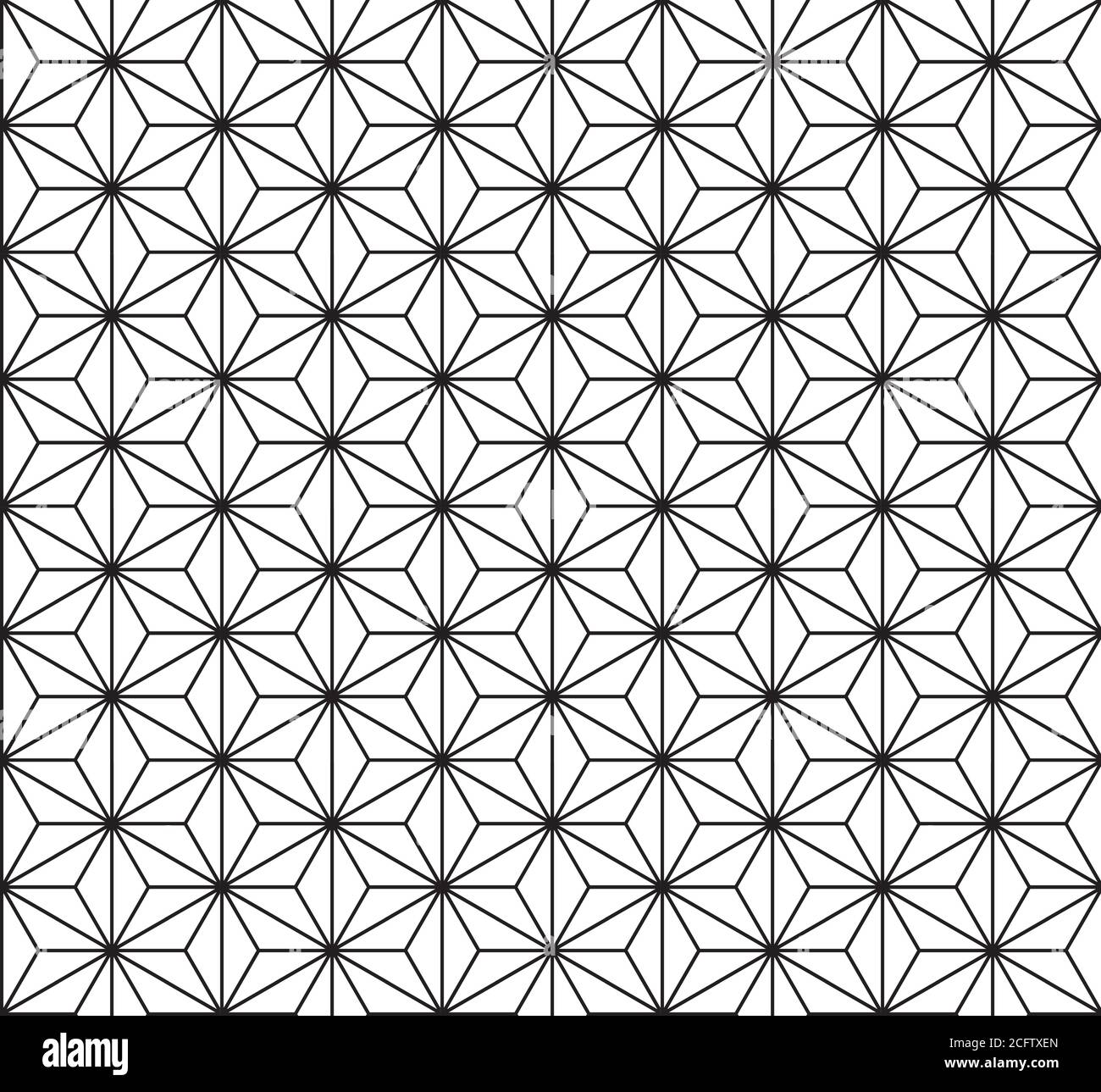 Black and White Geometric Abstract Background Seamless Pattern. Vector ...