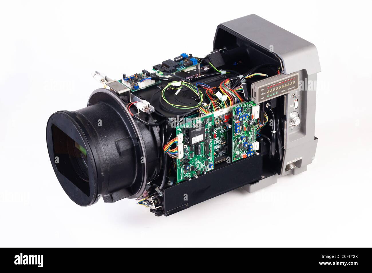 TV broadcast zoom lens internal view Stock Photo Alamy