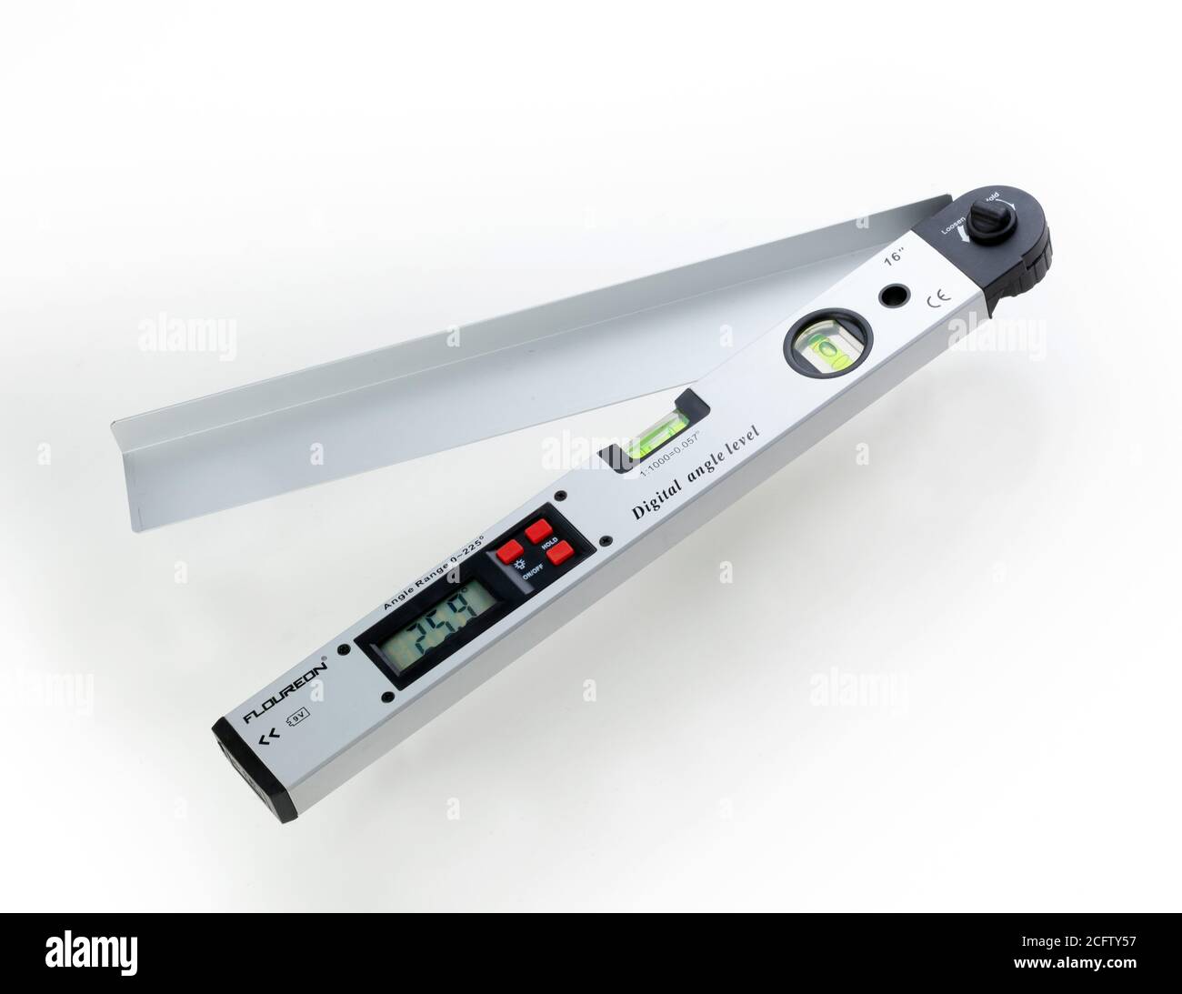 digital protractor / angle measure Stock Photo