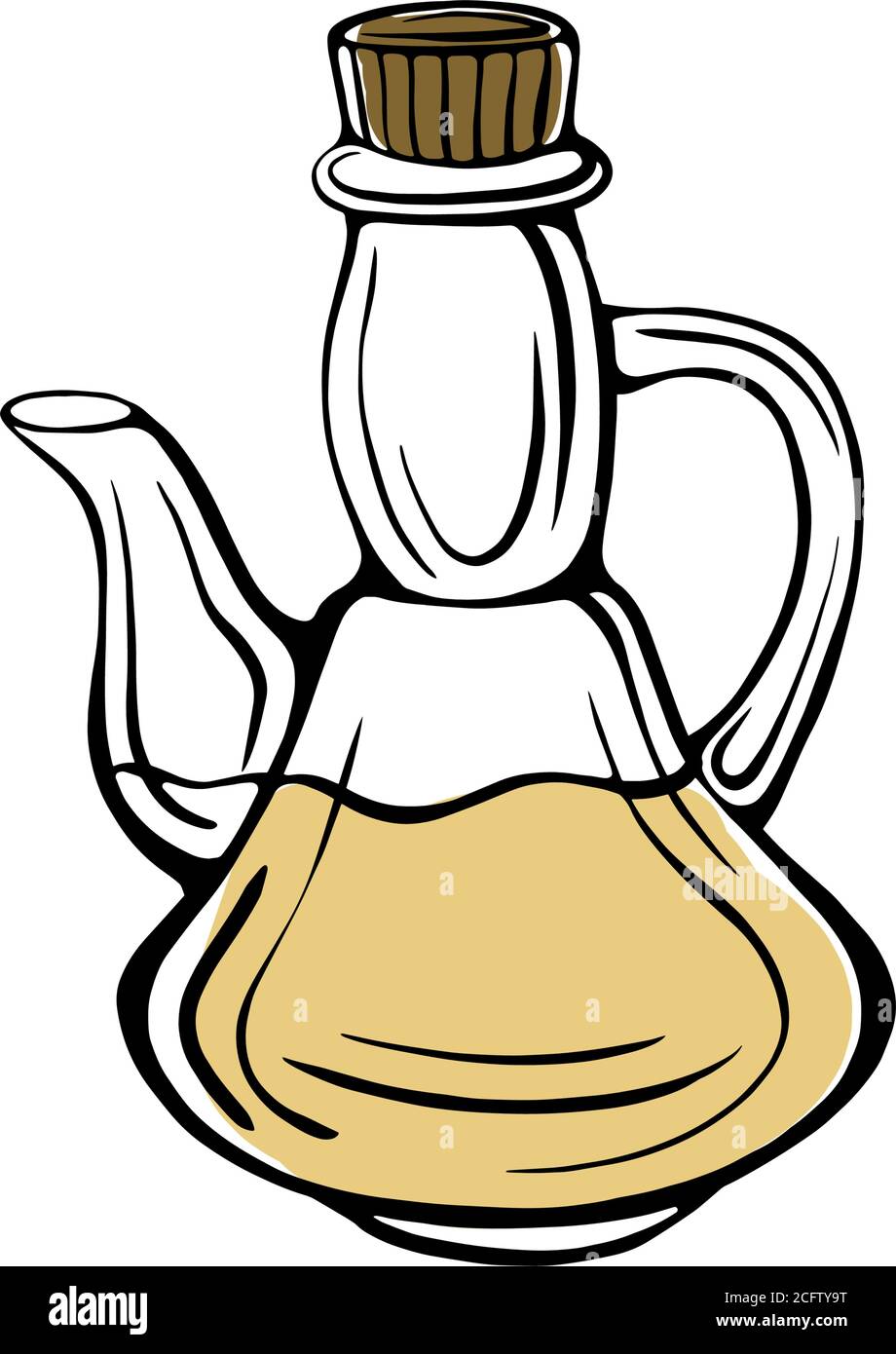 Handdrawn olive oil bottle.olive oil Stock Vector Image & Art Alamy