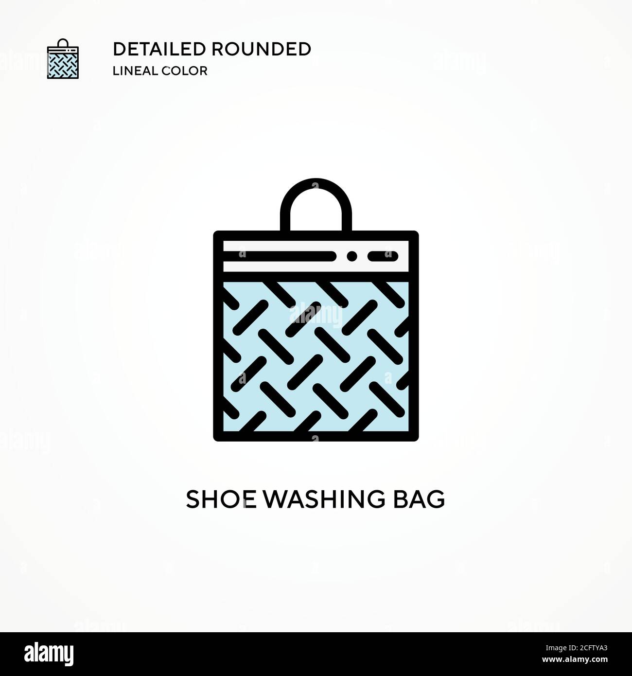 Shoe washing bag vector icon. Modern vector illustration concepts. Easy to edit and customize. Stock Vector