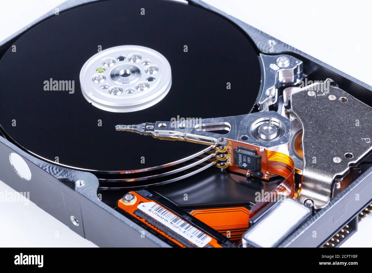 computer hard drive internal view Stock Photo