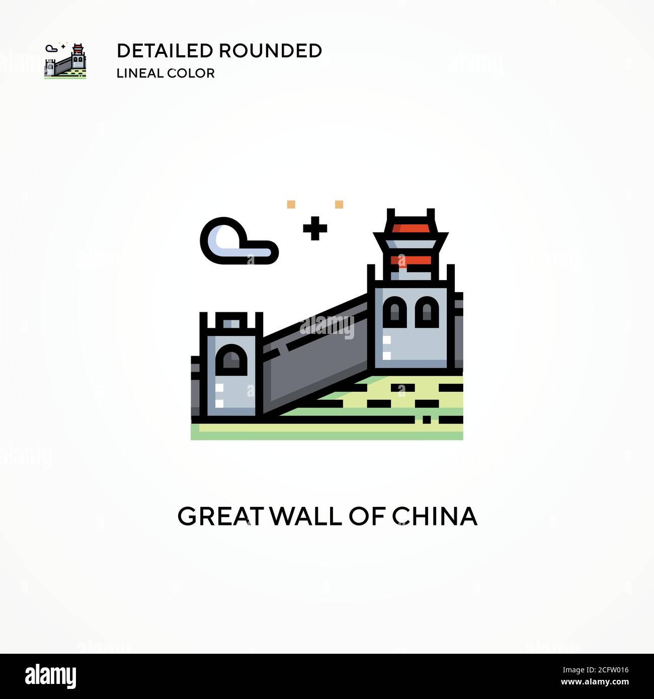 Great Wall Of China Vector Icon Modern Vector Illustration Concepts Easy To Edit And Customize Stock Vector Image Art Alamy