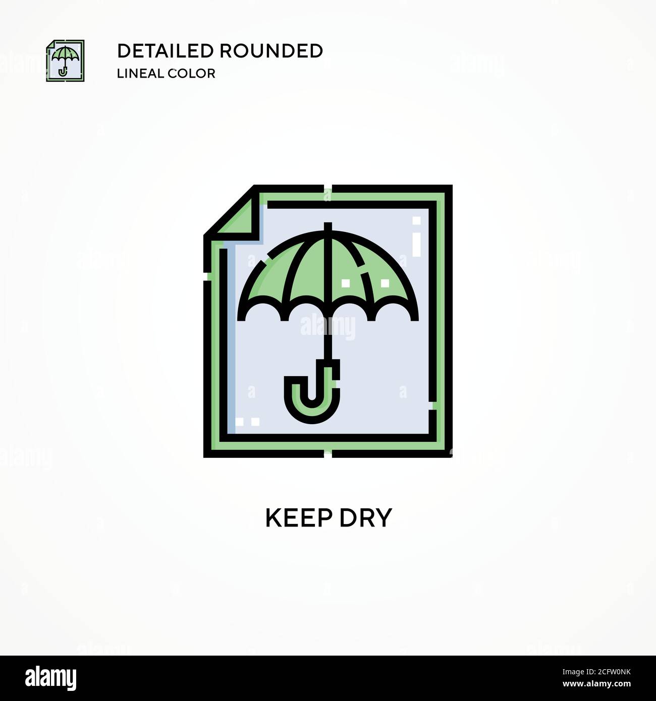 Keep dry vector icon. Modern vector illustration concepts. Easy to edit and customize. Stock Vector