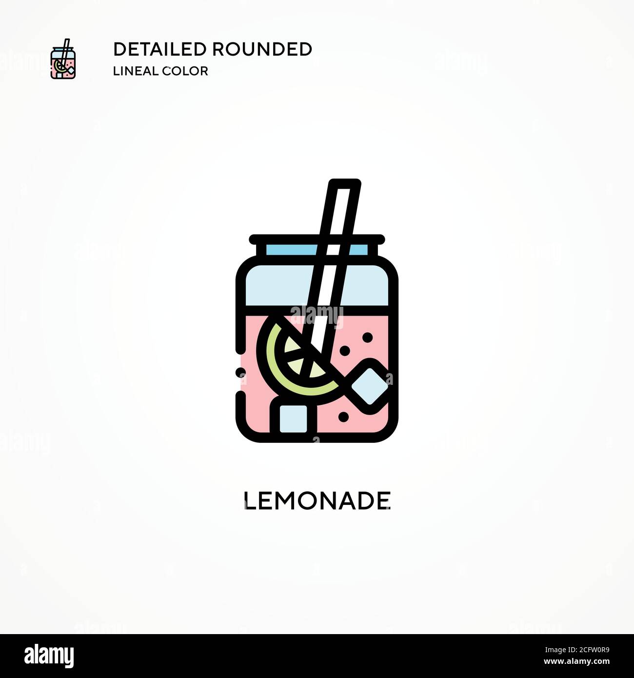 Lemonade vector icon. Modern vector illustration concepts. Easy to edit and customize. Stock Vector