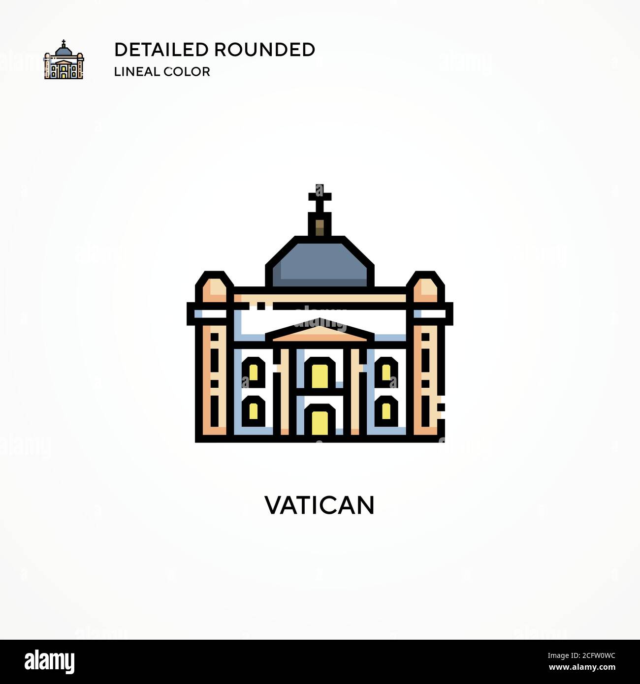 Vatican vector icon. Modern vector illustration concepts. Easy to edit and customize. Stock Vector