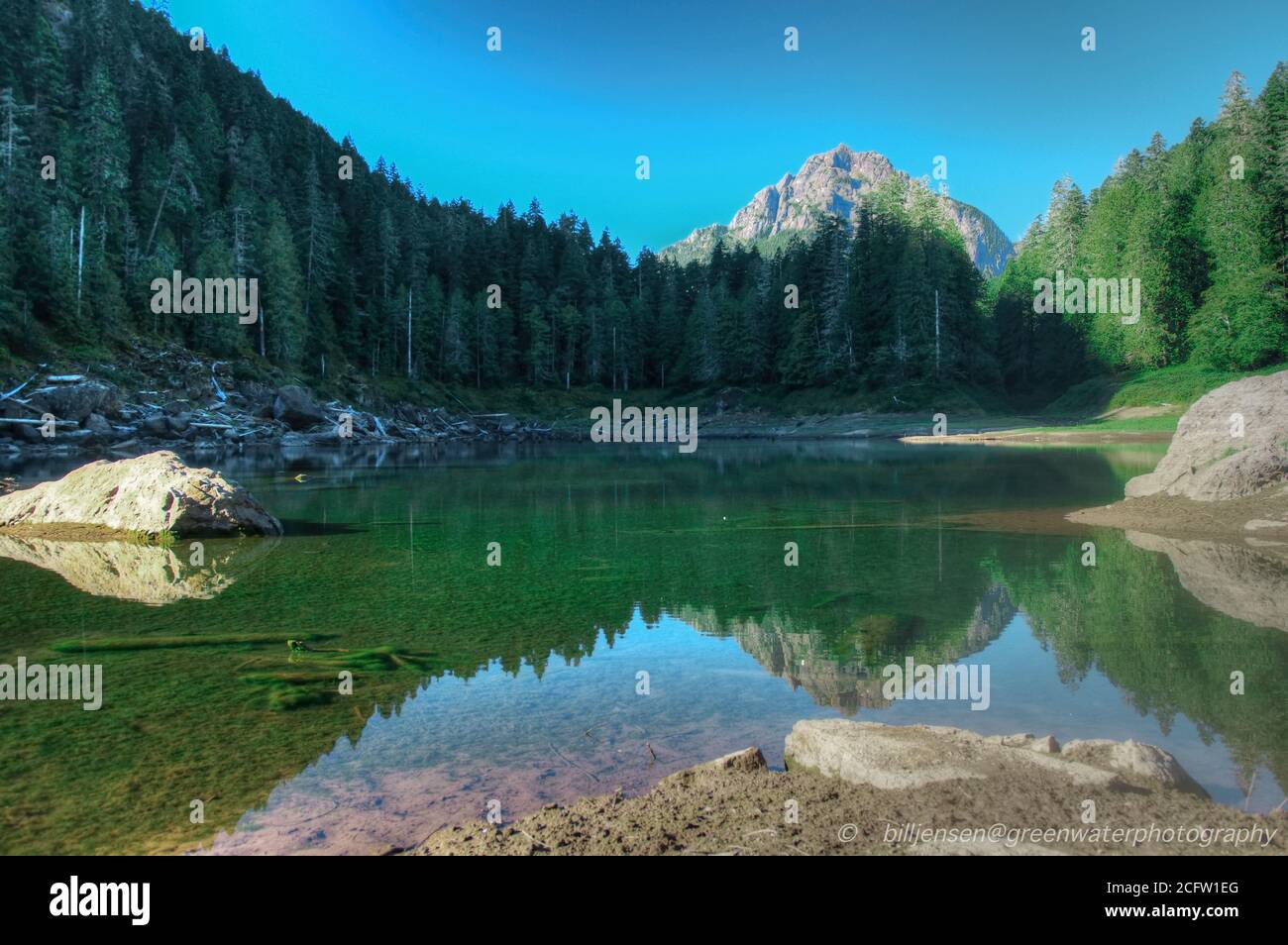 Elk Lake Olympic National forest Stock Photo