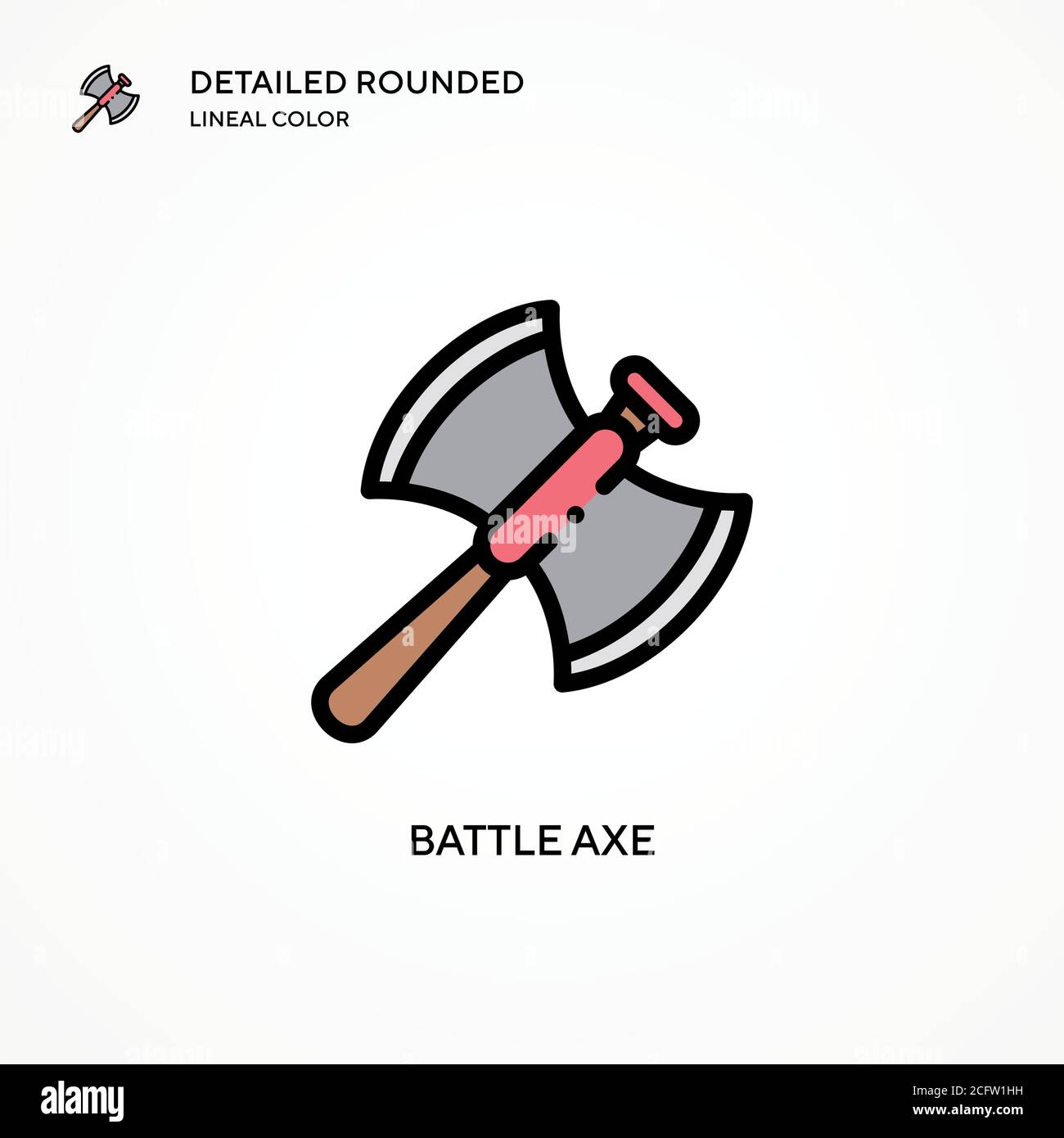 Battle axe vector icon. Modern vector illustration concepts. Easy to edit and customize. Stock Vector