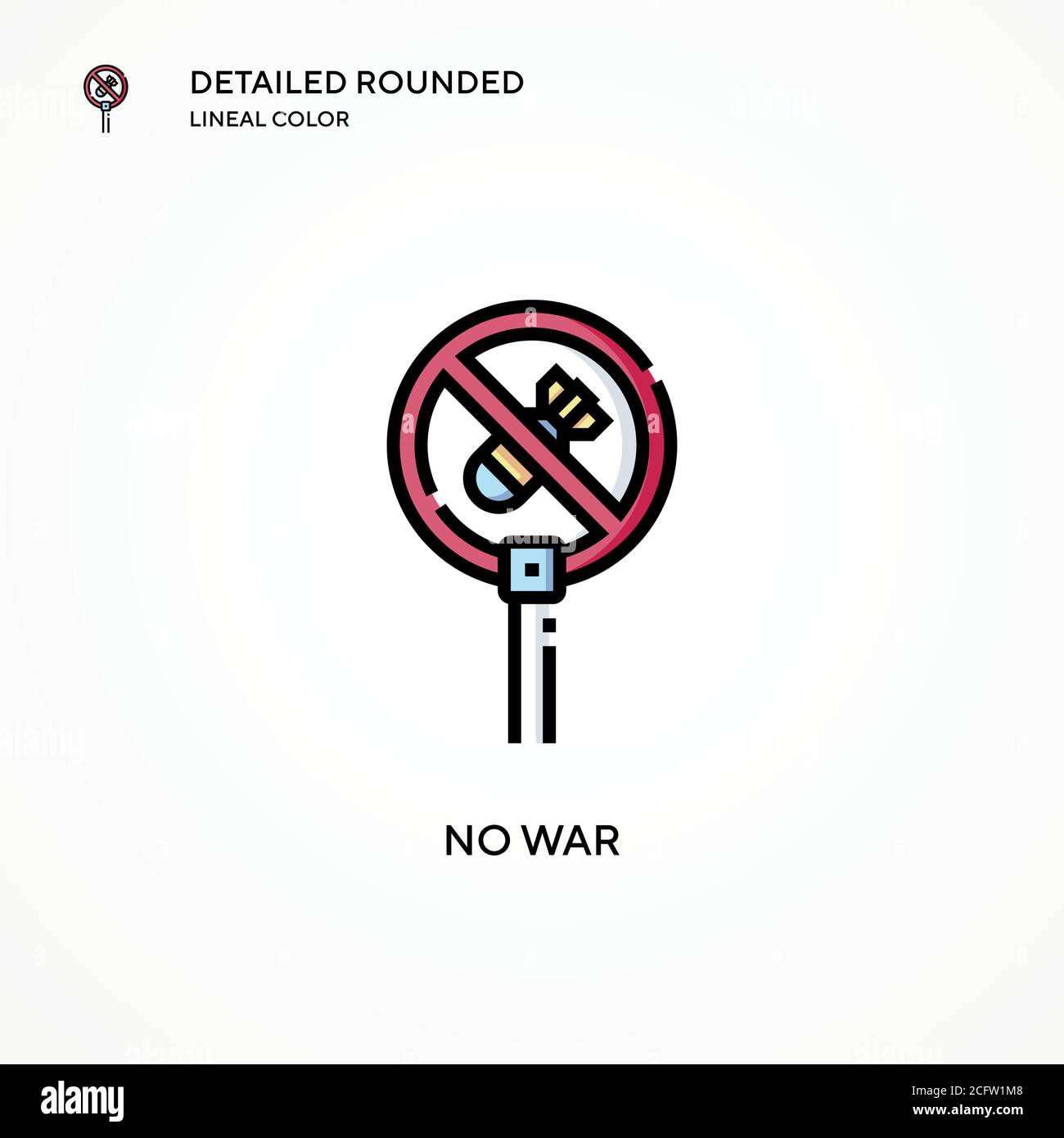 No war vector icon. Modern vector illustration concepts. Easy to edit and customize. Stock Vector