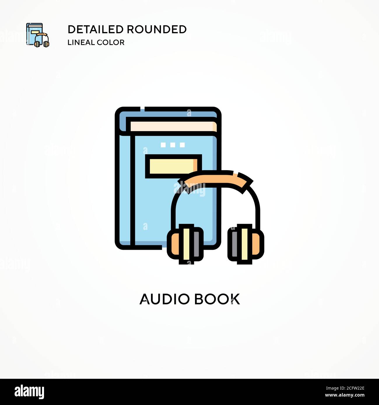 Audio book vector icon. Modern vector illustration concepts. Easy to ...
