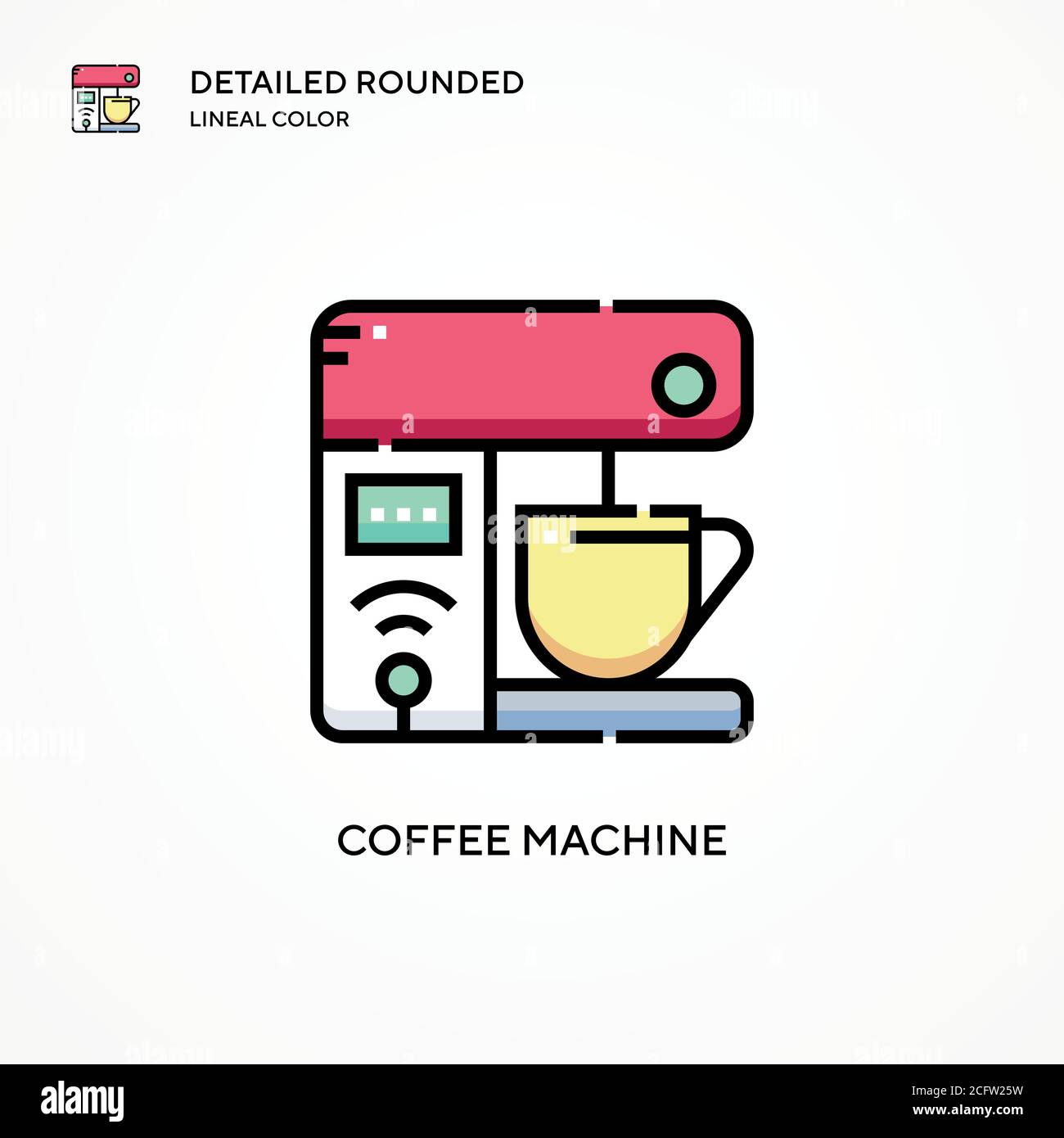 Coffee machine vector icon. Modern vector illustration concepts. Easy ...