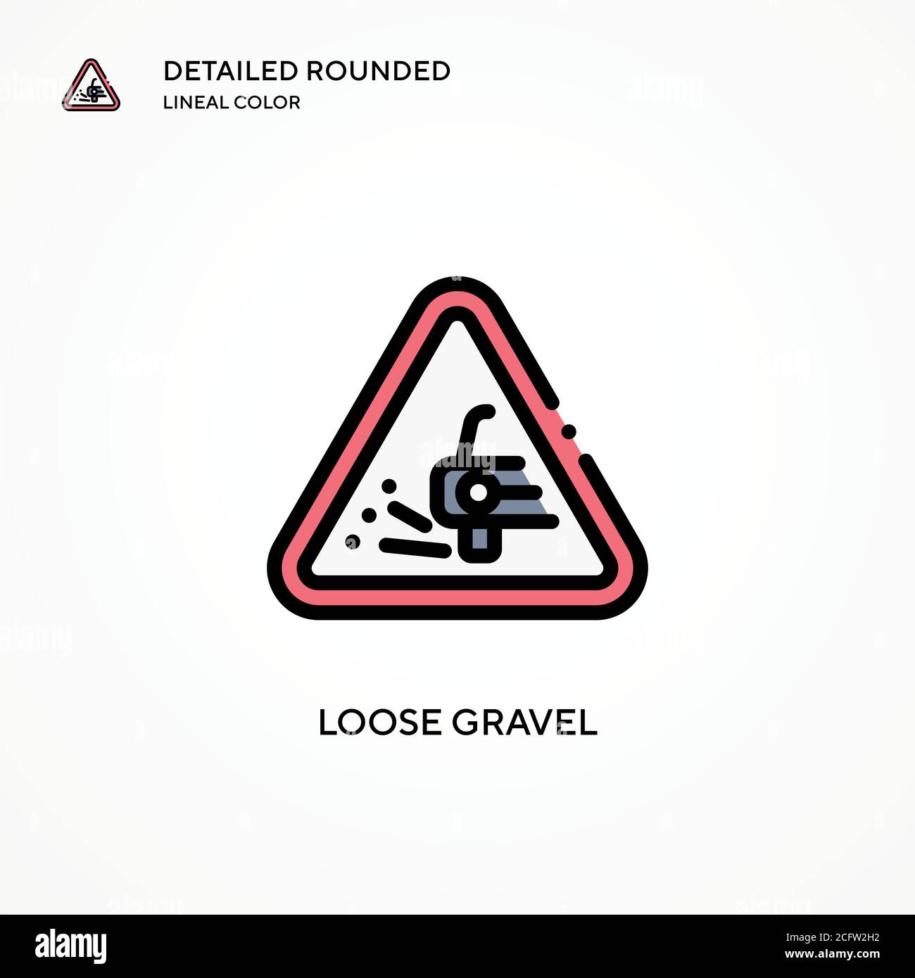 Loose gravel vector icon. Modern vector illustration concepts. Easy to ...