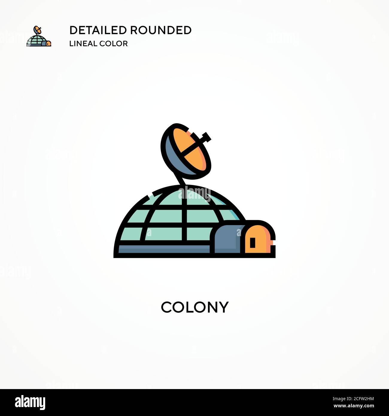 Colony vector icon. Modern vector illustration concepts. Easy to edit and customize. Stock Vector