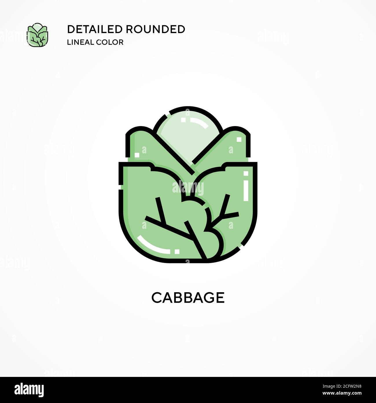 Cabbage vector icon. Modern vector illustration concepts. Easy to edit ...
