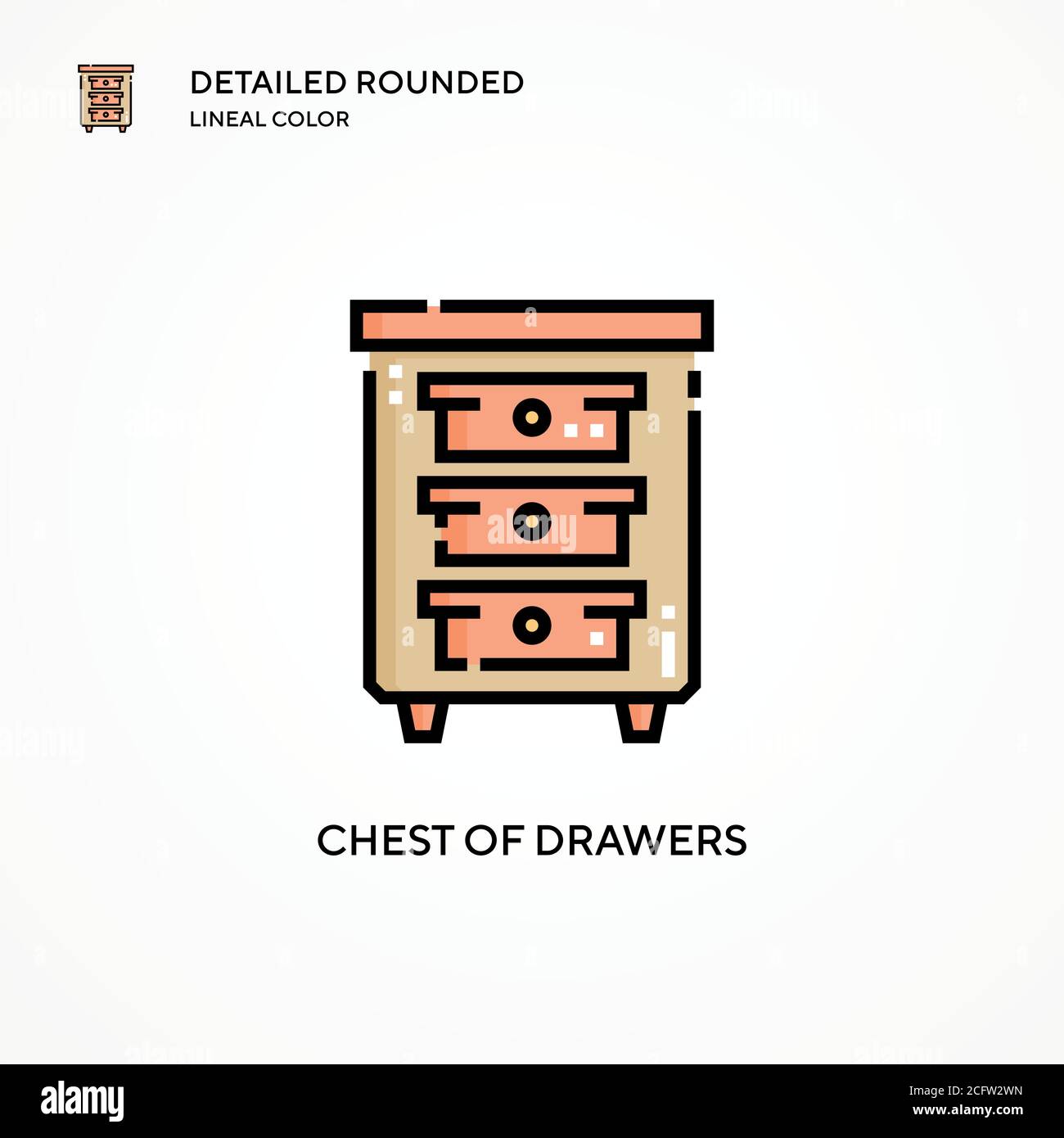 Chest of drawers vector icon. Modern vector illustration concepts. Easy ...