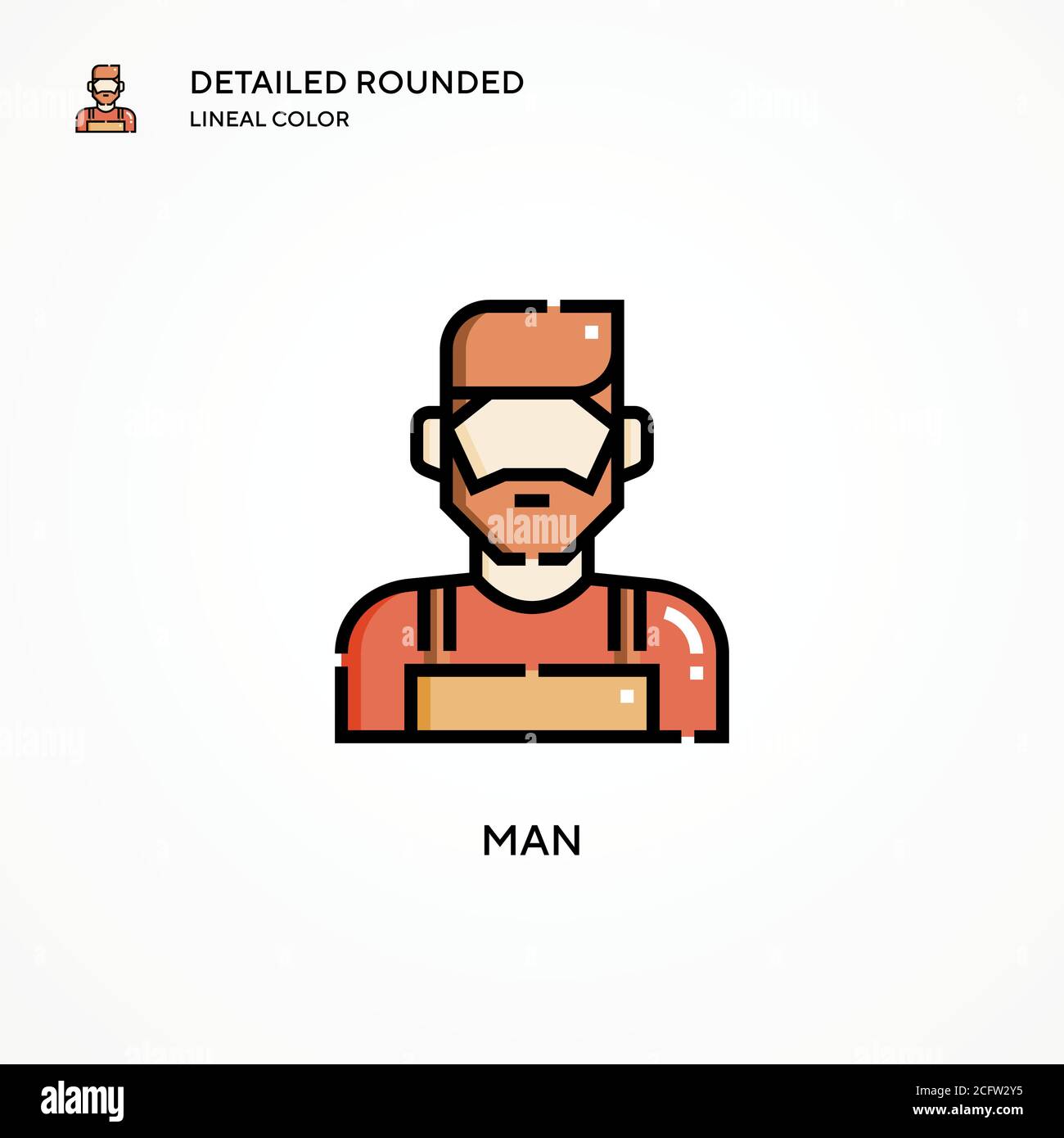 Man vector icon. Modern vector illustration concepts. Easy to edit and ...