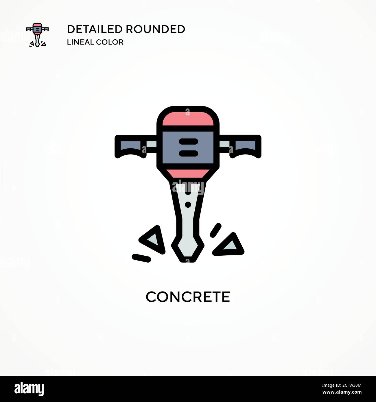 Concrete vector icon. Modern vector illustration concepts. Easy to edit