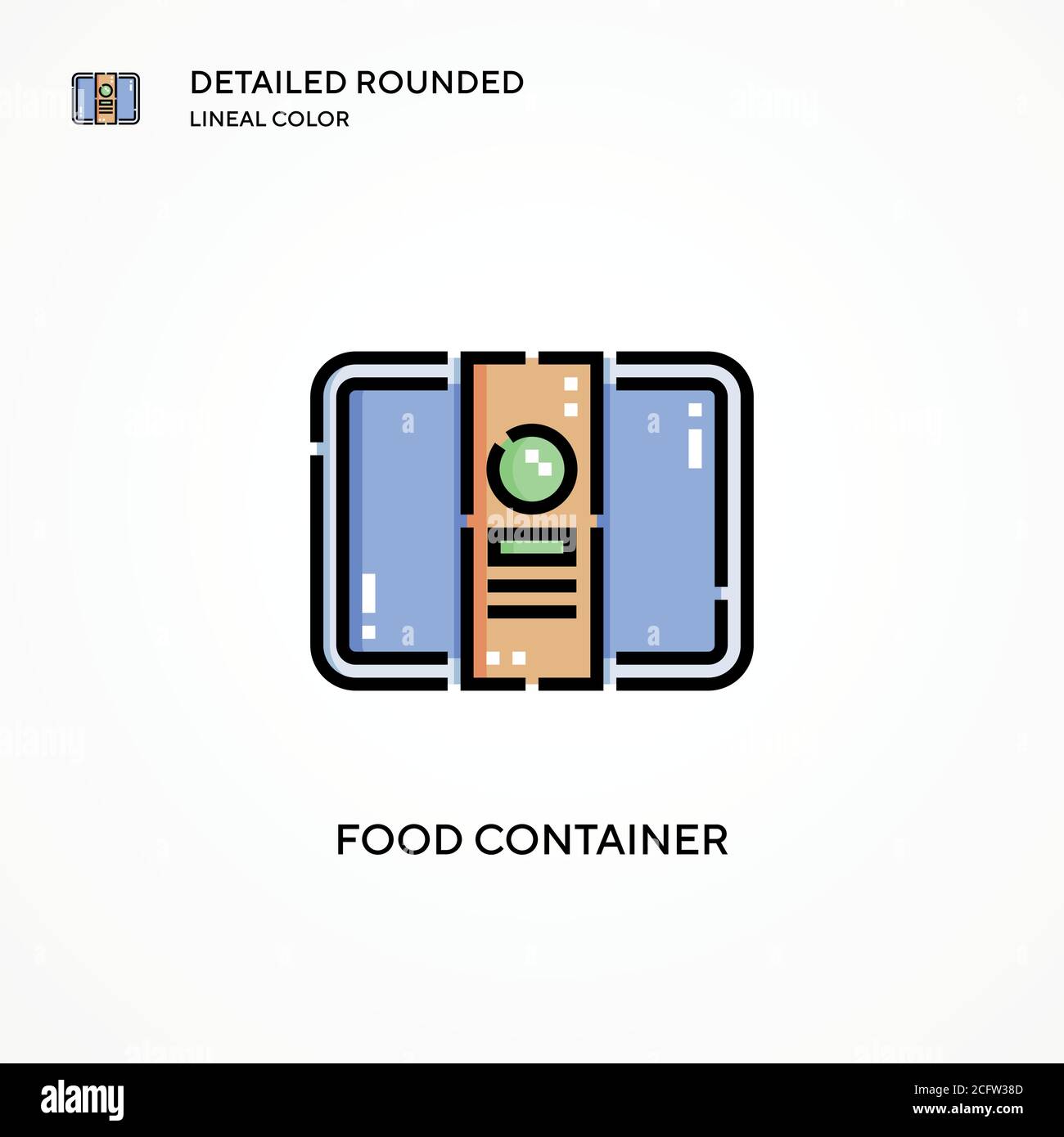 Food container vector icon. Modern vector illustration concepts. Easy ...