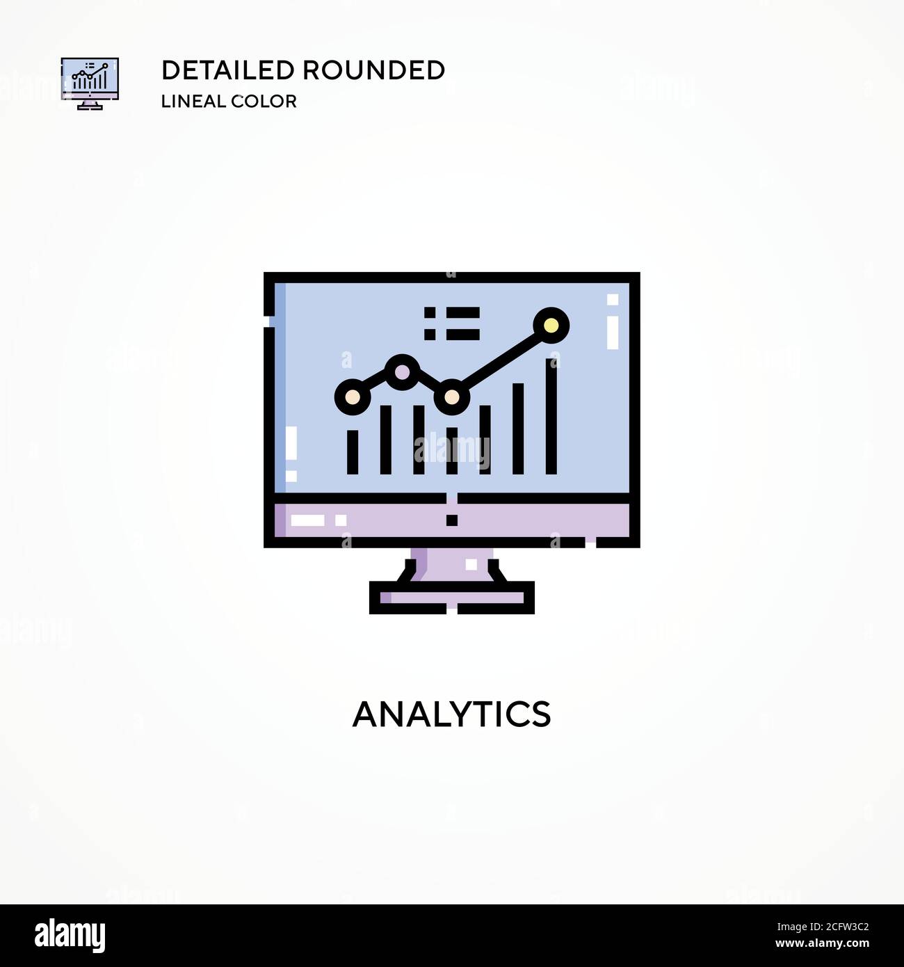 Analytics vector icon. Modern vector illustration concepts. Easy to ...